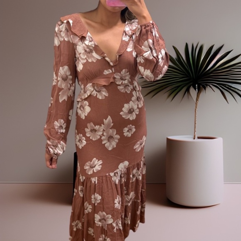 ⚫️ WHITEROOM + CACTUS boho longsleeves maxi dress